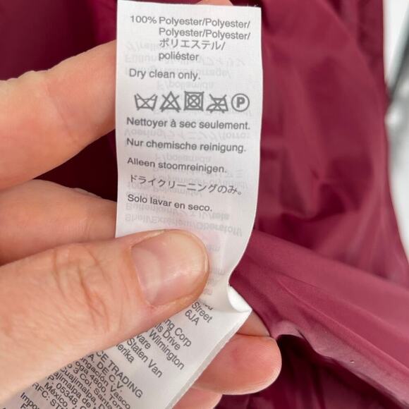 J. Crew Maroon White Blue Colorblock Puffer Jacket with Primaloft size Medium - Picture 15 of 15